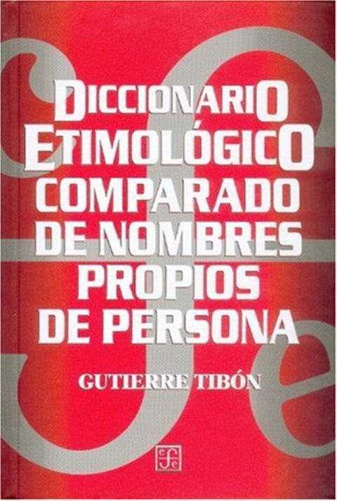  Diccionario etimológico comparado de nombres propios de persona 