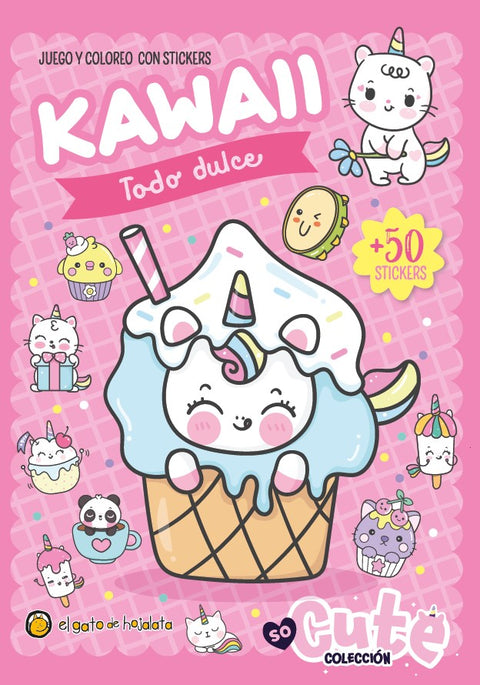 Juego y coloreo con stickers Kawaii (1) 