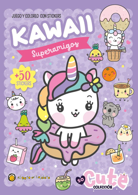  Juego y coloreo con stickers Kawaii (2) 