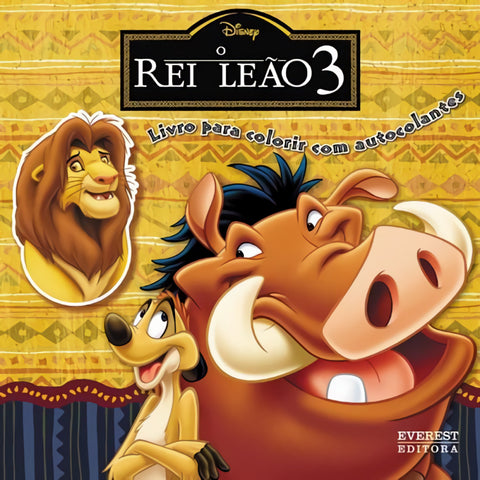  O REI LEÃO 3: LIVRO PARA COLORIR COM AUTOCOLANTES 