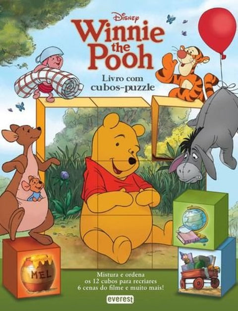  WINNIE THE POOH: LIVRO DE CARTÃO COM CUBOS-PUZZLE 