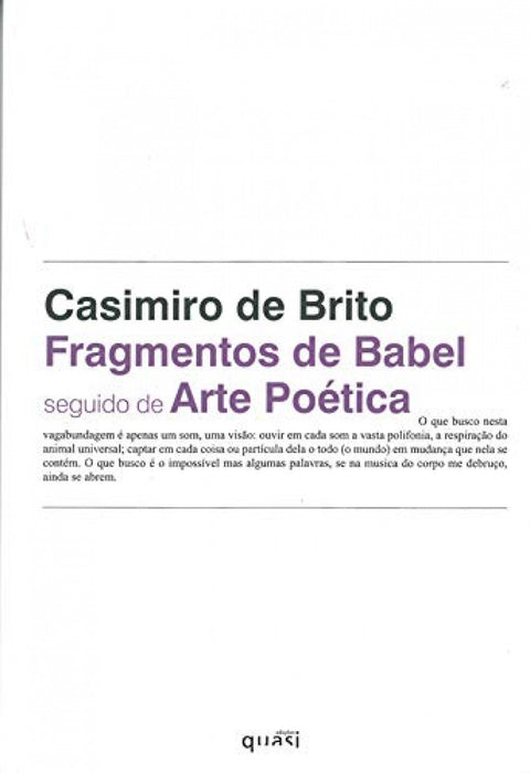  Fragmentos de Babel seguido de Arte Poética 