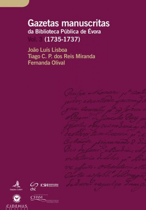  GAZETAS MANUSCRITAS DA BIBLIOTECA PÚBLICA DE ÉVORA. VOL. 3 (1729-1731) 