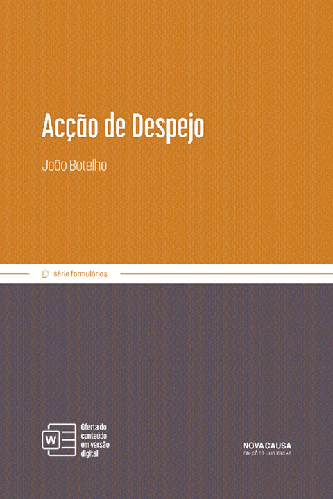  ACÇÃO DE DESPEJO 