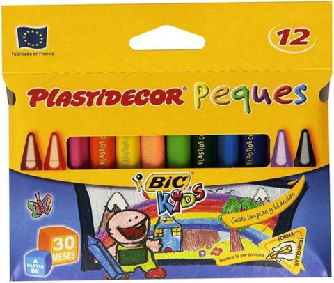  Estuche 12 ceras plastidecor peques triangulares 