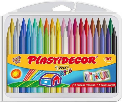  Estuche 36 ceras plastidecor 