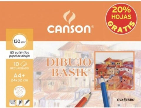  Minipack 8+2 laminas dibujo basik con recuadro 24x32cm 130g 