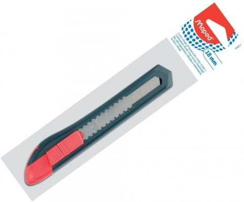  CUTTER PLASTICO 18MM CON BLOQUEO STAR MAPED 