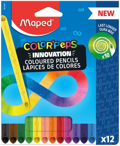  Estuche 12 lapices de colores color'peps infinity 