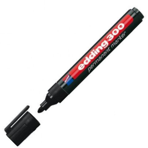  c/10 Rotulador edding 300 negro marcador permanente 