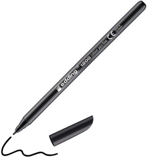  c/10 Rotulador Edding 1200 negro 01 punta de fibra 