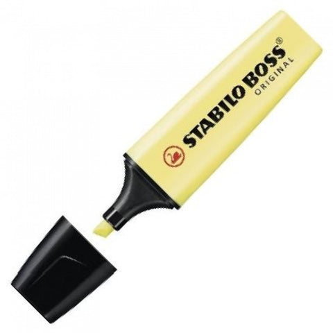  C/10 marcadores fluorescentes amarillo cremoso pastel stabilo boss 70/144 