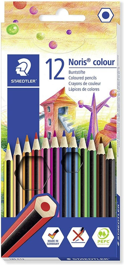  ESTUCHE 12 LAPICES NORIS COLOUR 185 COLORES SURTIDOS 
