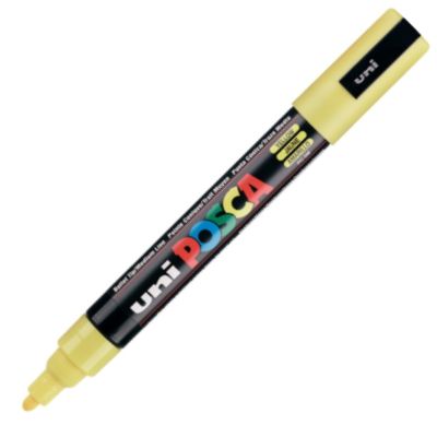  marcador uni posca pc-m5 color amarillo punta 1,8-2,5mm 