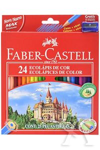  ESTUCHE 24 LAPICES HEXAGONALES DE COLORES FABER-CASTELL 