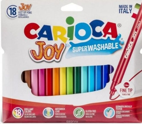  ESTUCHE 18 ROTULADORES CARIOCA JOY PUNTA FINA 