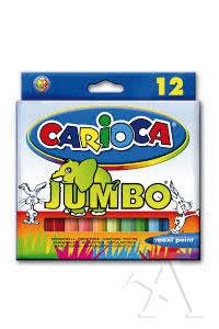  ESTUCHE 12 ROTULADORES CARIOCA JUMBO SUPERLAVABLES 