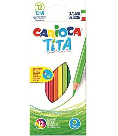  ESTUCHE 12 LAPICES DE COLORES HEXAGONALES TITA 