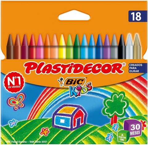  Estuche 18 ceras plastidecor 