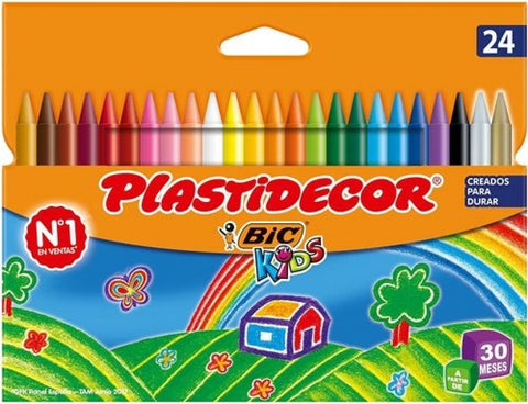  Estuche 24 ceras plastidecor 