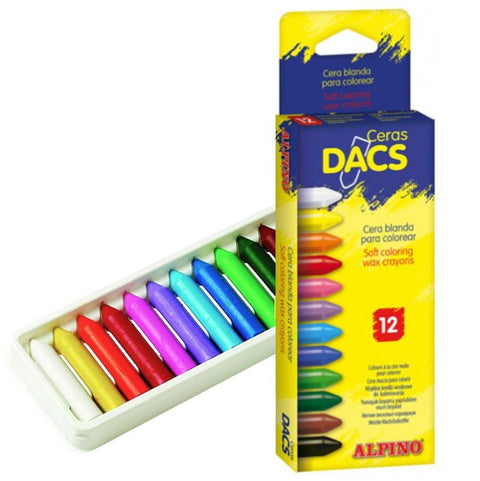  Estuche 12 ceras dacs blandas colores surtidos 
