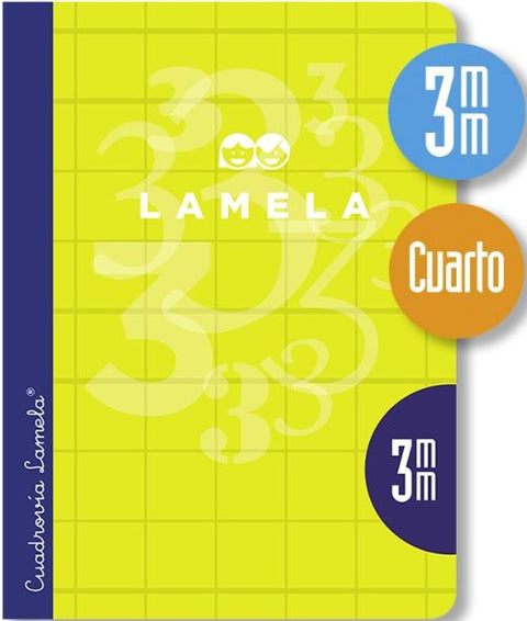  LIBRETA A5 50H 70G CUADROVIA 3MM COLORES SURTIDOS 