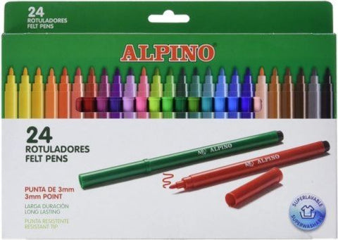  ESTUCHE 24 ROTULADORES STANDARD PUNTA FINA ALPINO 