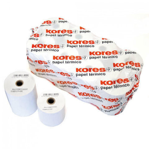  PACK 10 ROLLO PAPEL TERMICO SIN BISFENOL 57X40X12MM KORES 