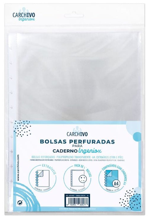  PACK 5 FUNDAS INGENIOX A4 PP CRISTAL REFORZADO 