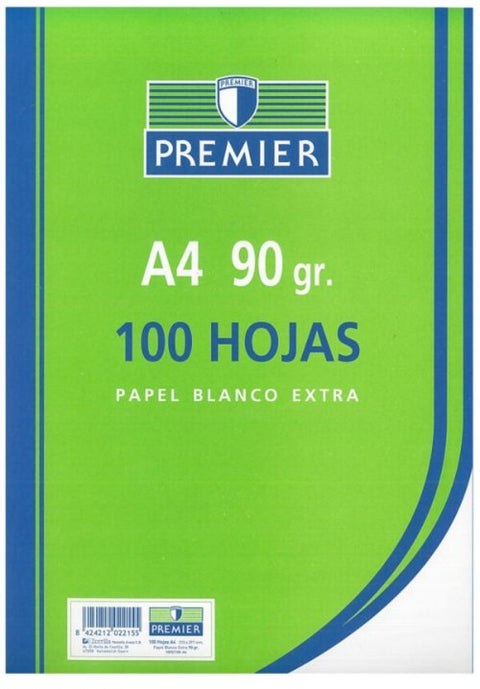  Paquete a4 100h 90g liso premier 