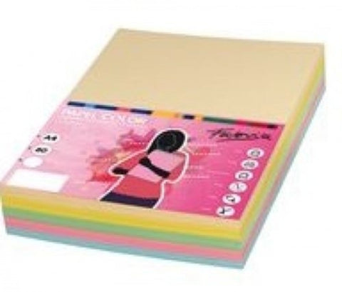  PAQUETE A4 100H 80G COLORES PASTEL SURTIDOS FABRIANO 