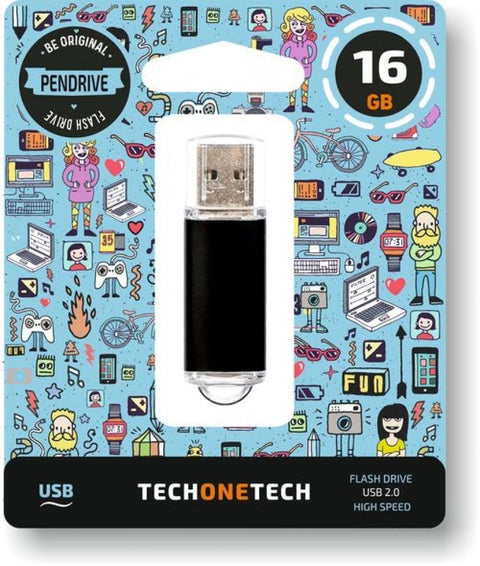  PENDRIVE 16GB USB 2.0 NEGRO 