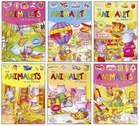  Animalets amb adhesius (6 Títols) 