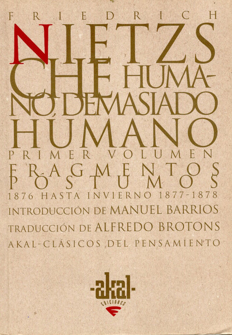  Humano demasiado humano 2 volúmenes 