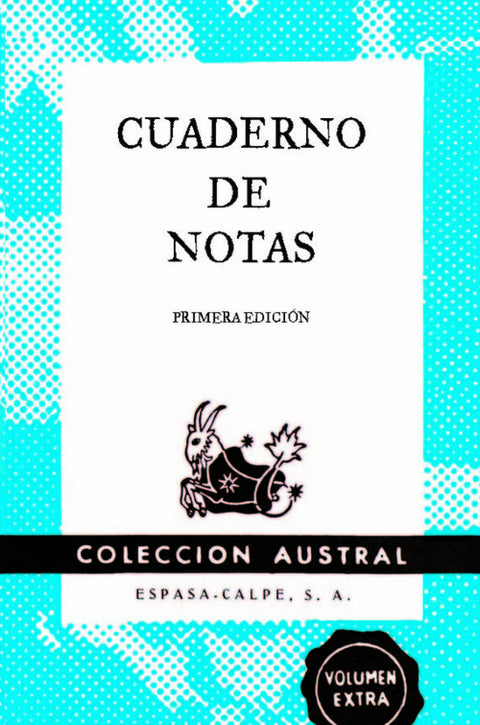  Cuaderno de notas azul 9x14cm 
