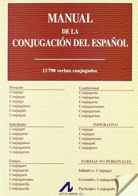  Manual de la conjugación del español 