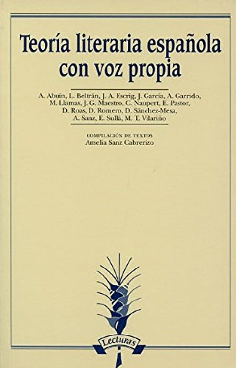  Teoría literaria española con voz propia 