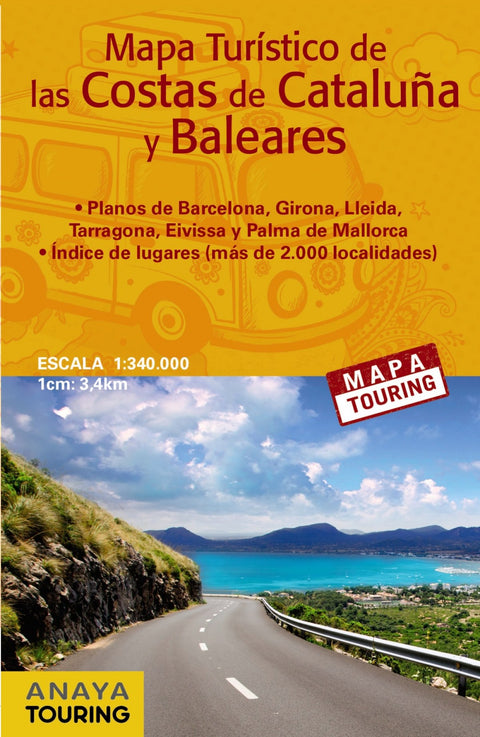  MAPA TURíSTICO DE LAS COSTAS DE CATALUÑA Y BALEARES 2017 